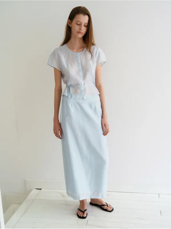 GARDEN JACQUARD SKIRT_PALE BLUE_OF1C2XSK05PAB