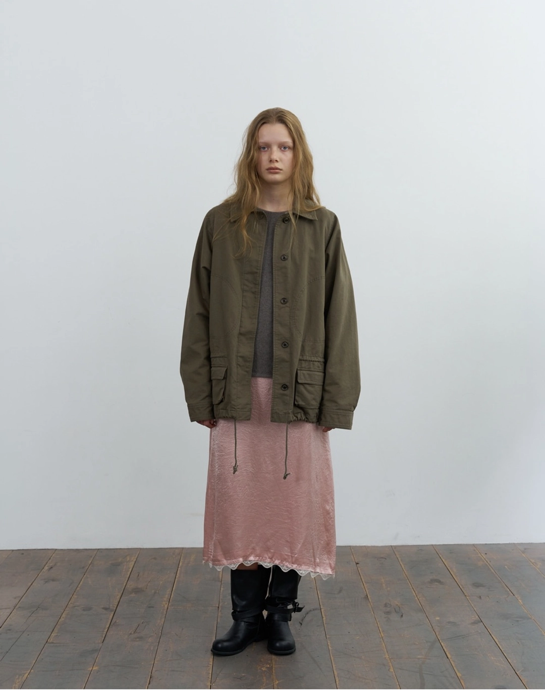 포에토 Low pocket cotton jacket - khaki 상품 이미지 1
