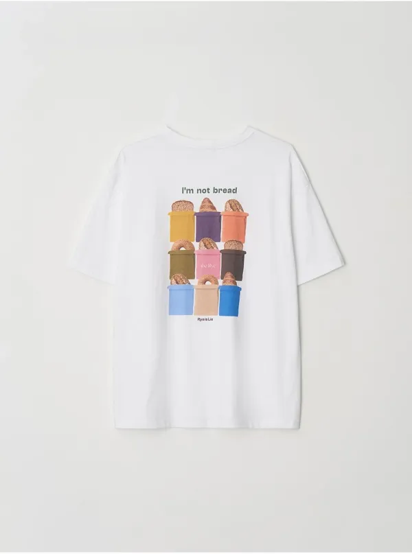 Not Bread Graphic T-Shirt(White)