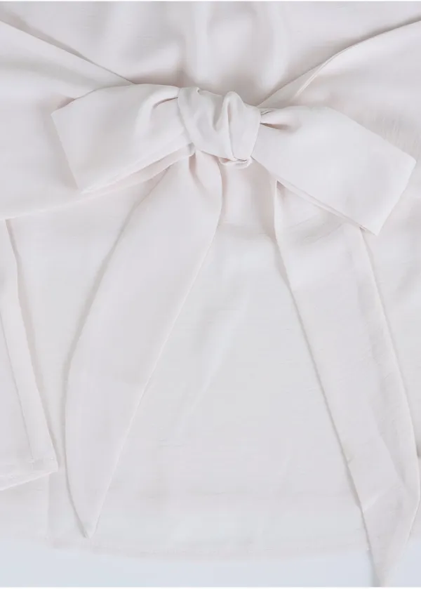  [44-120]  Starlike Bustier Blouse PinkBeige  스타라이크 뷔스티에 블라우스 핑크베이지 (봄-가을-데일리룩-하객룩-출근룩-오피스룩-격식룩-뷔스티에-블라우스-여리블라우스-배색-라운드넥-빅사이즈-자체제작)