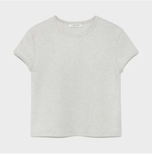 [RESTOCK] Crop Jersey Top Pale Gray