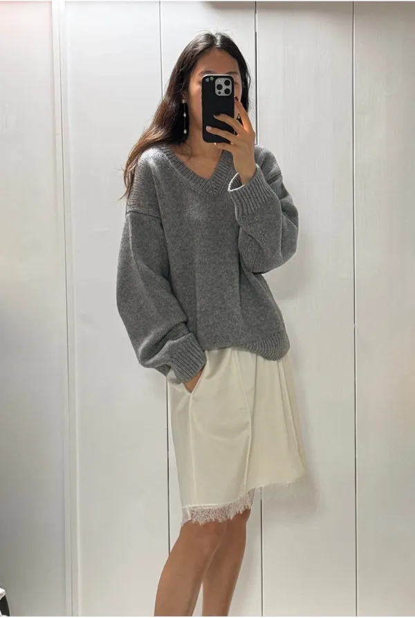 Pintuck Satin Midi Skirt White_F261SK05