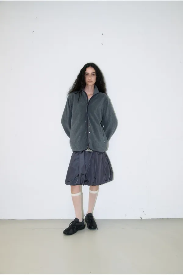 Button Fleece Jacket [Charcoal]
