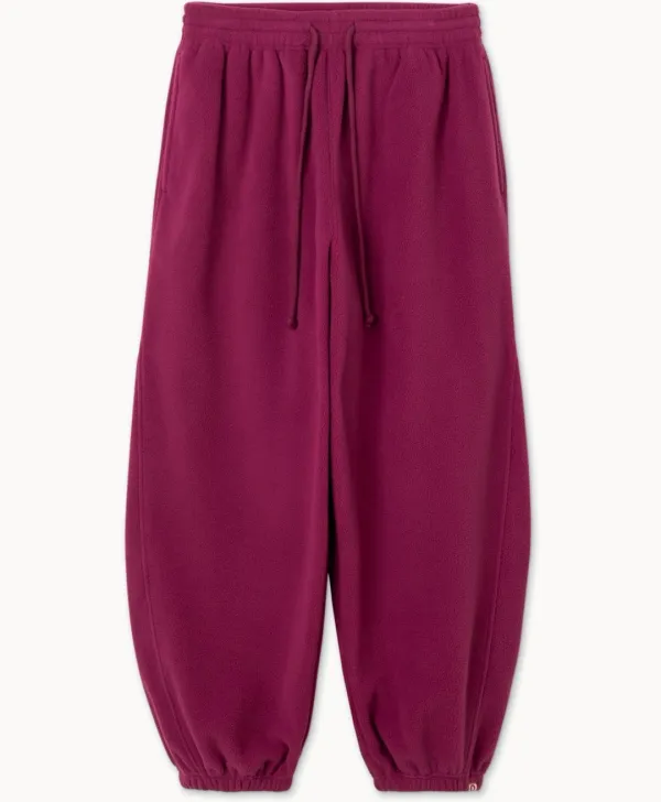 Diagonal jogger pants (Fleece ver.) (Unisex)_Raspberry Radiance