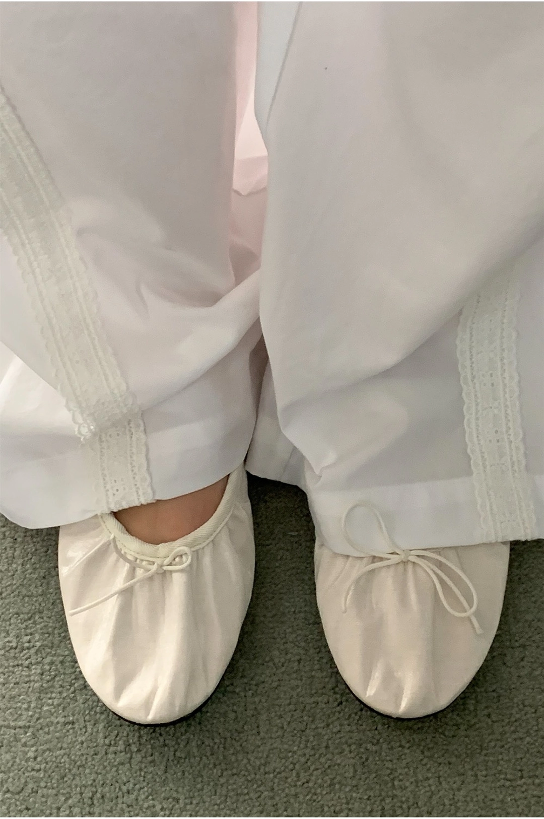 쏘이르 LACE COTTON PANTS - WHITE 상품 이미지 2