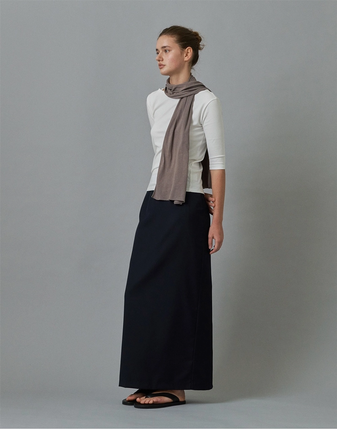 이브세이지 [7차 리오더] Cotton scarf (Brown) 상품 이미지 3