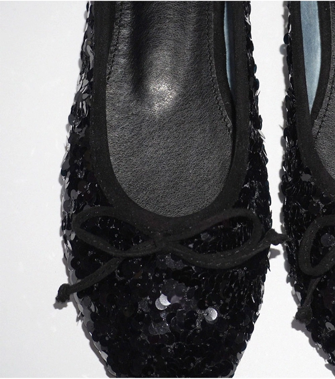 옴니포턴트 omn Spangle Flat Shoes _Black 상품 이미지 3