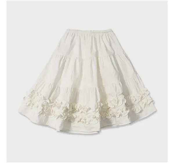 [PLZPROJECT]CAN_CAN FRILL SKIRT, WHITE