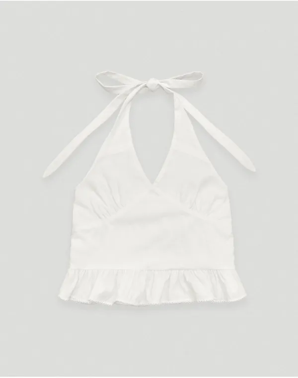 Before frill halter sleeveless - ivory