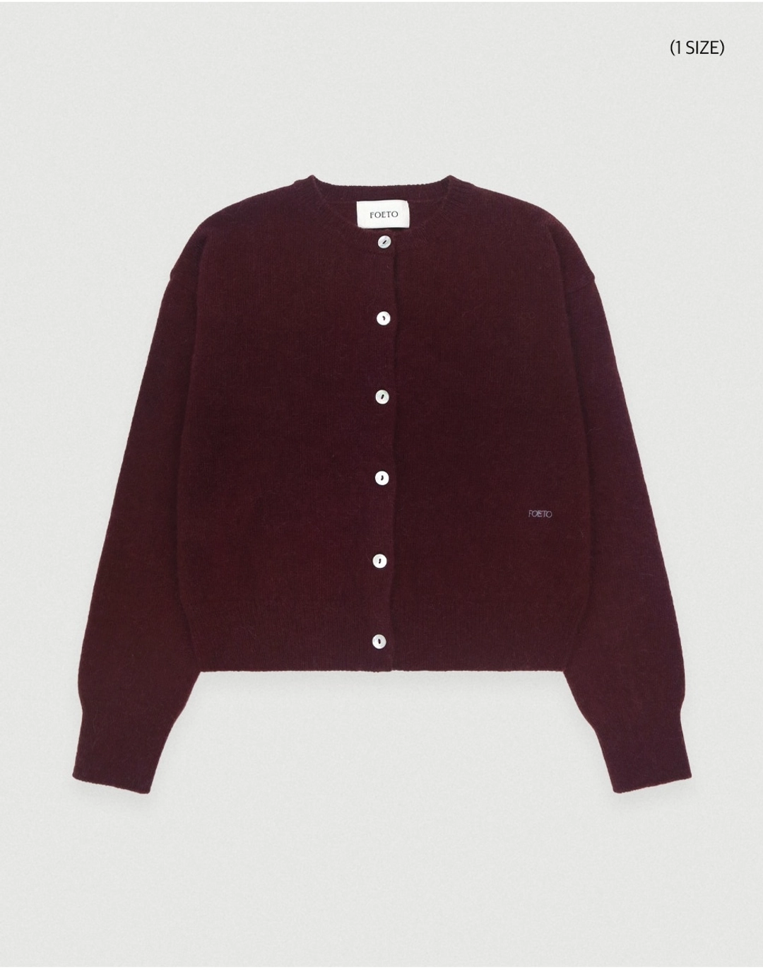 포에토 Basic alpaca cardigan - wine 상품 이미지 1