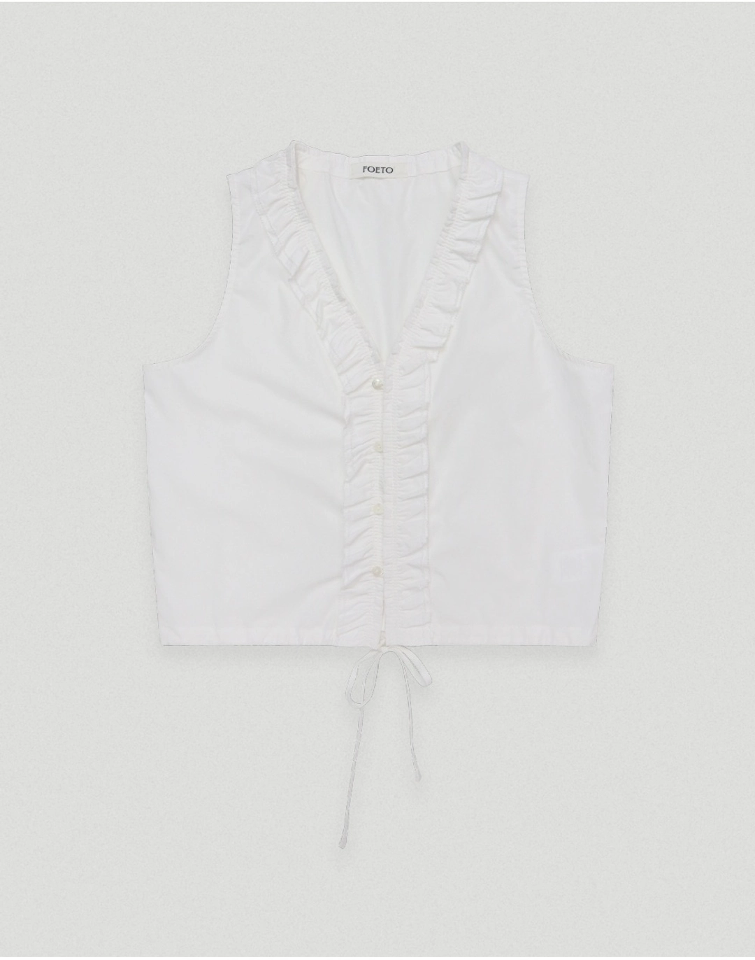 포에토 Fluted frill blouse - 포에토 상품 이미지 1