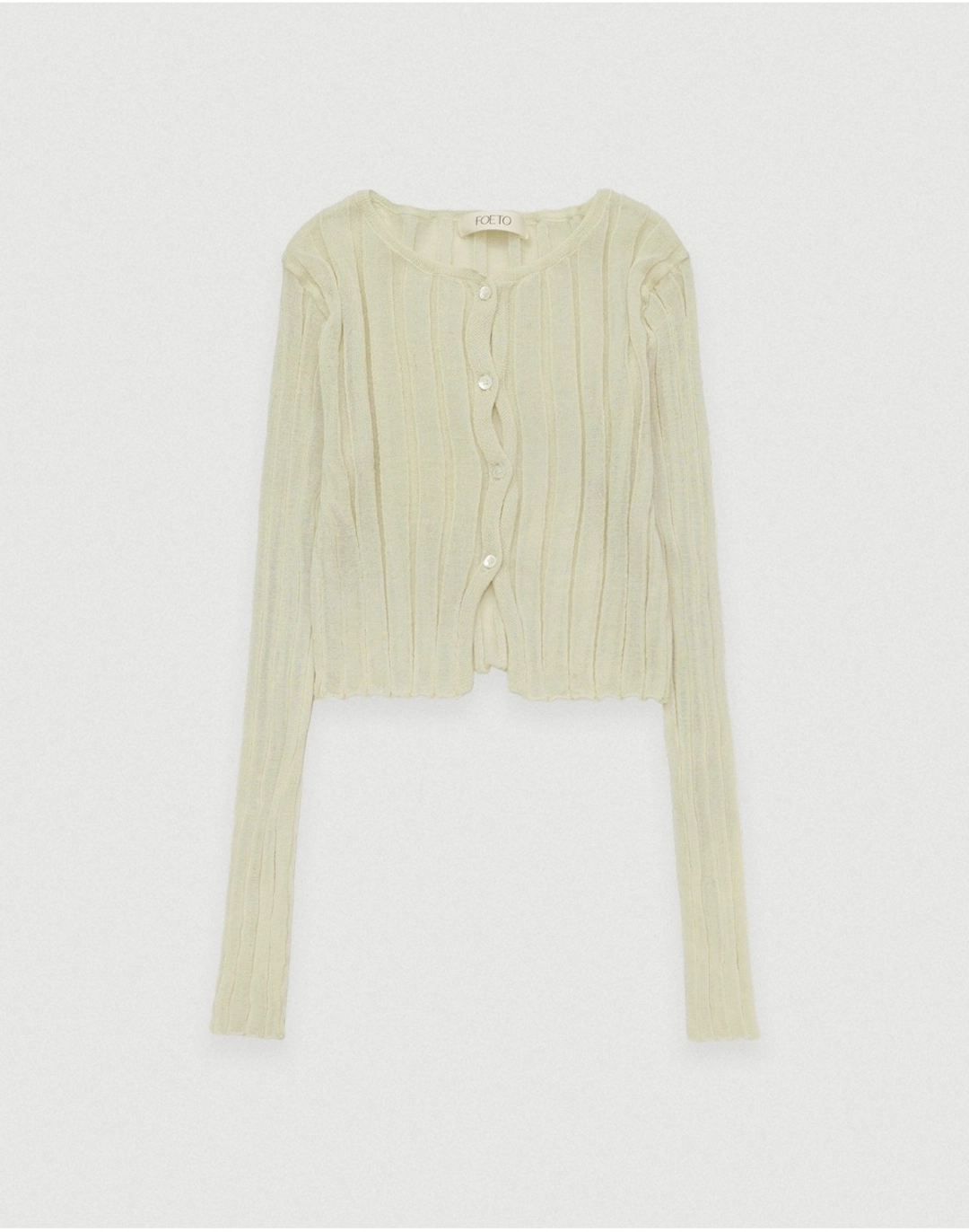 포에토 Pleats cardigan set - cream yellow - 포에토 상품 이미지 1