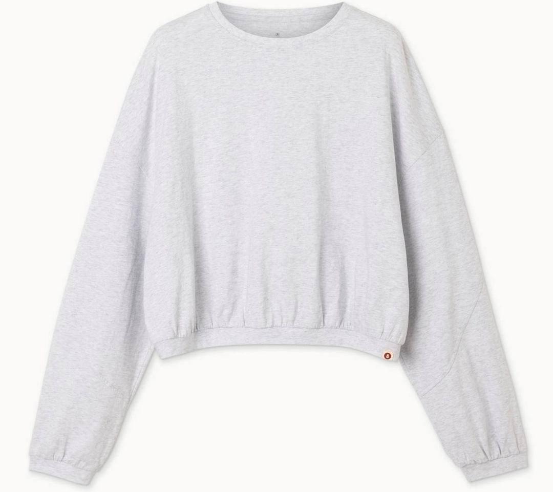 부디무드라 Diagonal long sleeve_Melange Grey 상품 이미지 1