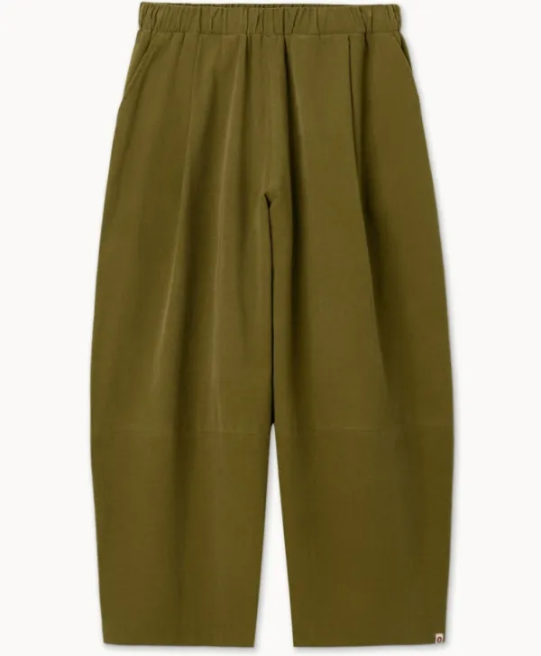 Wide panel pants (Corduroy ver.) (Unisex)_Olive
