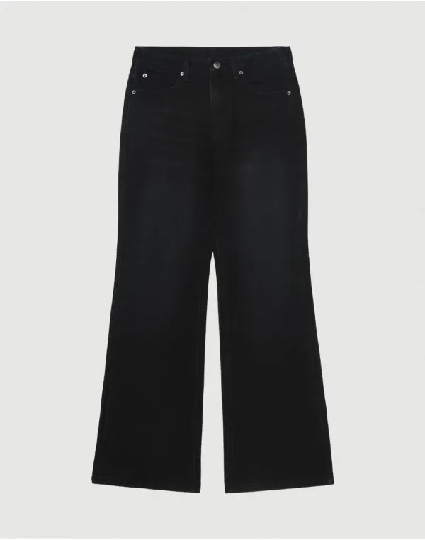 Tide boots cut black denim - 포에토