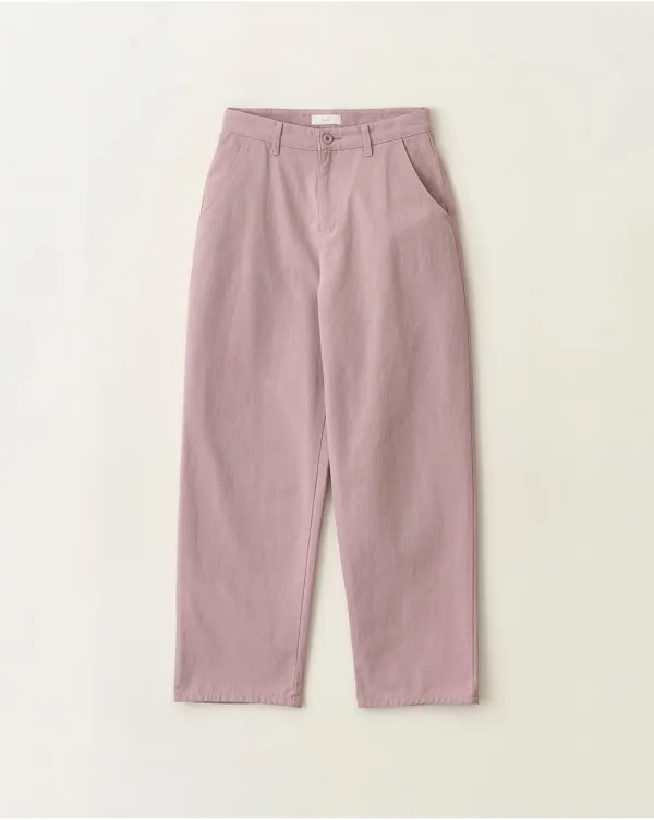 Color wide cotton pants_Pink