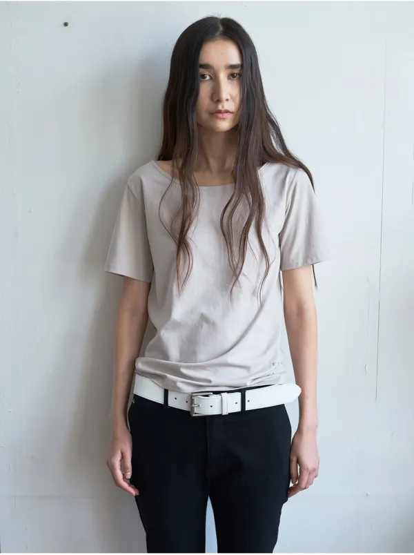 (6/5 예약배송) Beads Stitch Leather Belt [White]