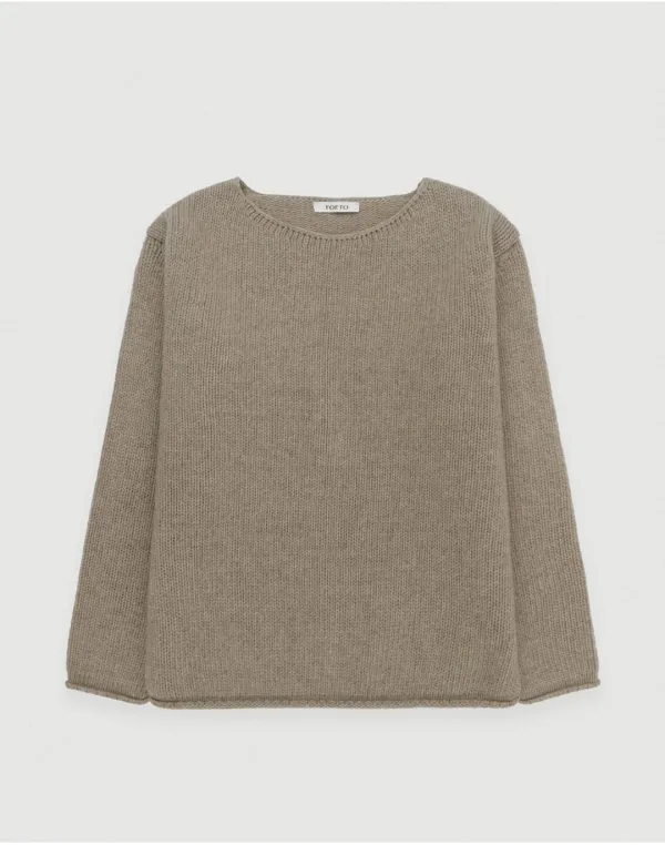 Fog over wool knit - beige