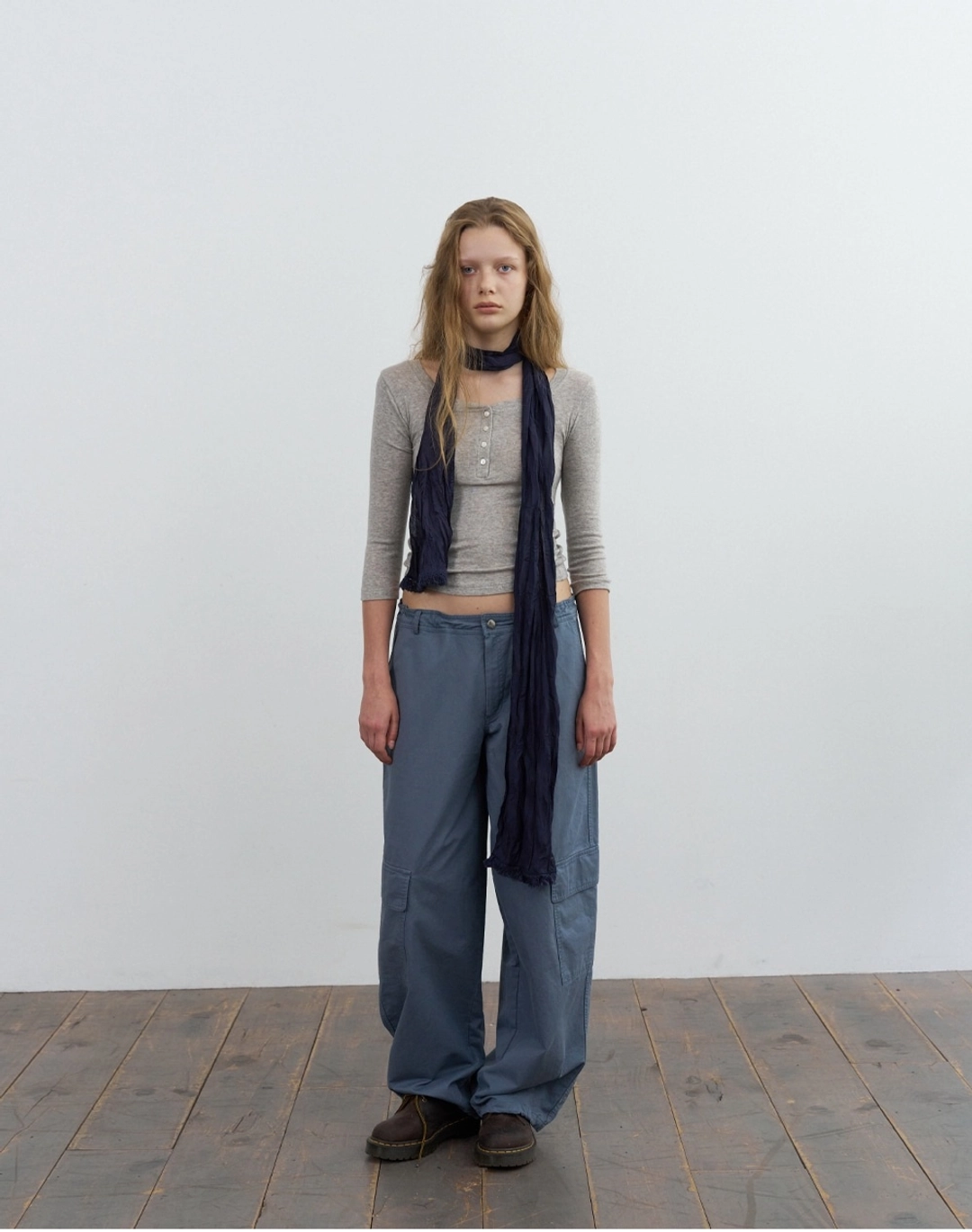 포에토 Rugged cargo pants - blue 상품 이미지 1