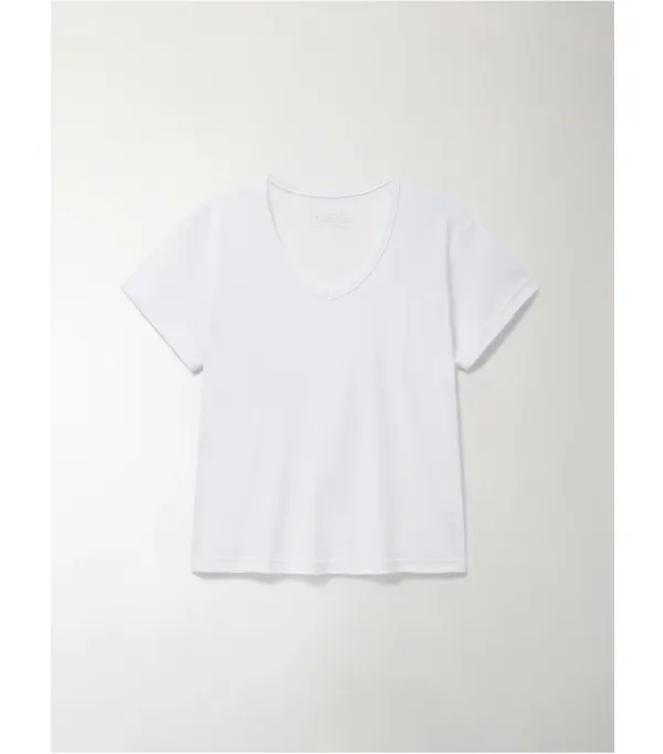 ESSENTIAL V-NECK T-SHIRTS_IVORY_OF2C2XTS01IVY