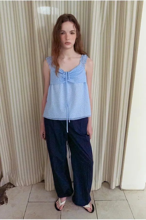 Floral Chiffon Blouse, Light Blue