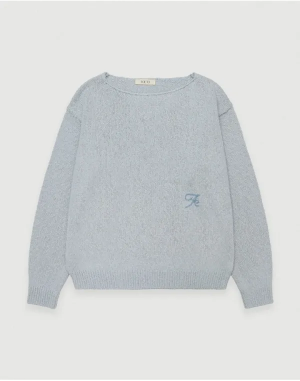 [2nd] Nose overfit knit - blue
