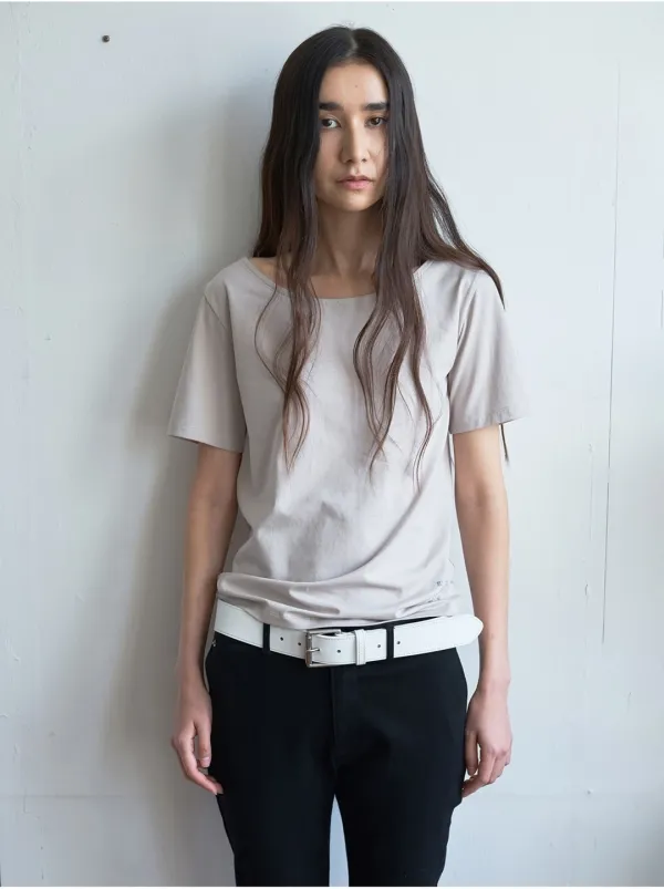 (6/2 예약배송) Soft Vining Boatneck T-Shirt [Light Beige]