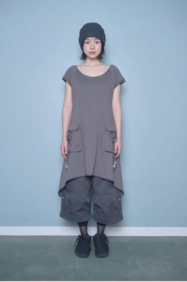 Pigment cotton dress (Charcoal)