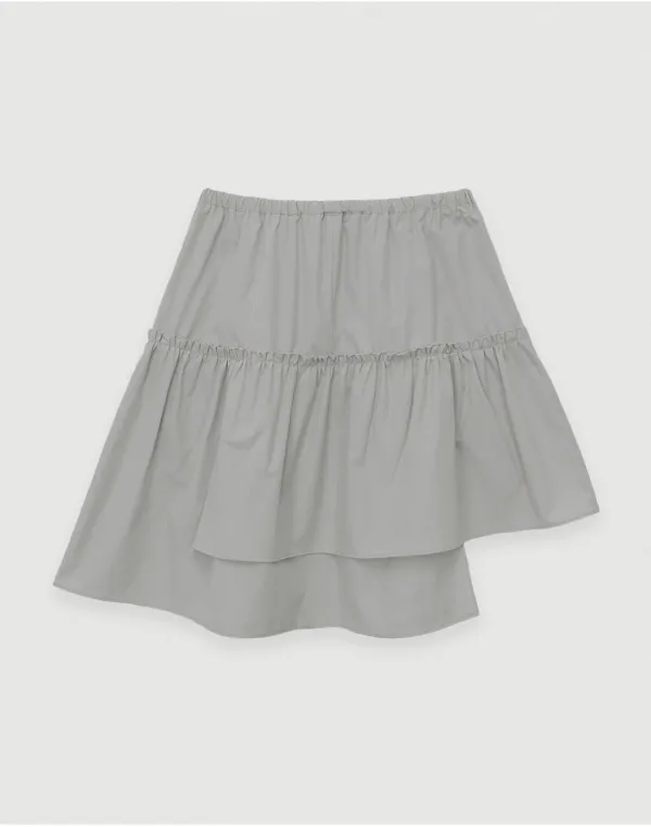 NoHo unbalanced skirt - mute grey