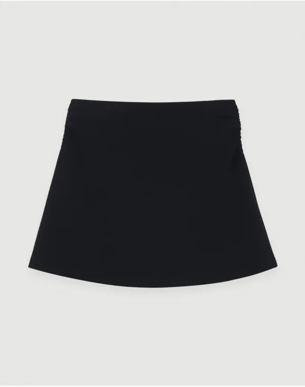 Between skirt pants set - black