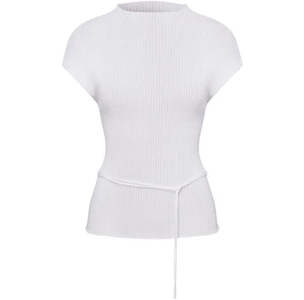 Wholegarment Mock Neck Knit Top SK6MP738_2color