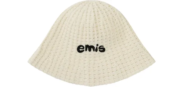 COASTAL WAFFLE KNIT BUCKET HAT-WHITE