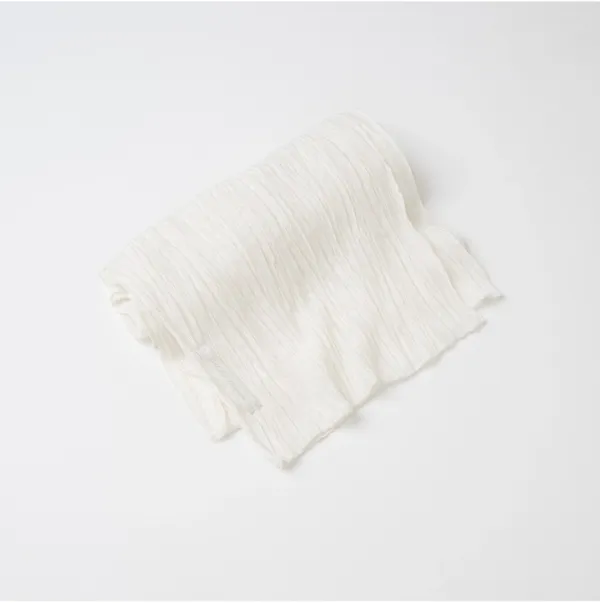 Sheer Wrinkle Scarf [Ivory]