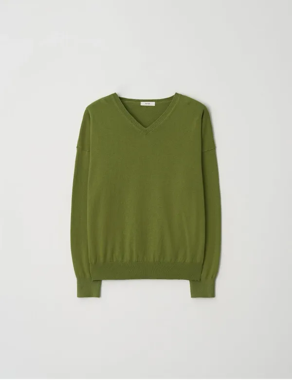 [2차] Classic V-neck Knit(Olive)