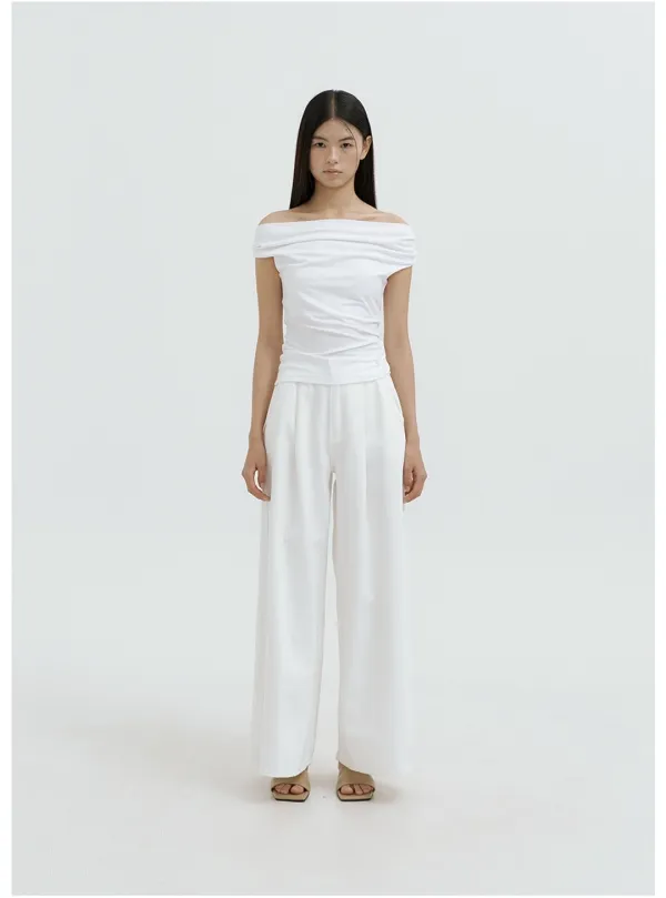 Convertible Drape Off-Shoulder Top (ivory)
