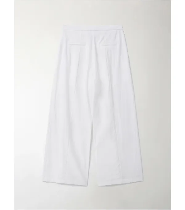 SHEER WIDE PIN-TUCK PANTS_IVORY_OF2C2XPL01IVY
