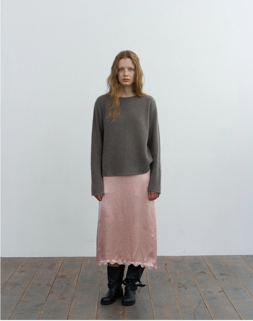 포에토 Rowe raccoon knit - oat grey 상품 이미지 1