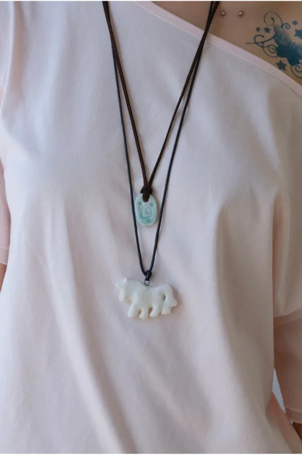HUGYOURSKIN X GUOOOH snail necklace