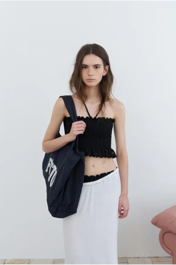 Pim smocked swimwear - black