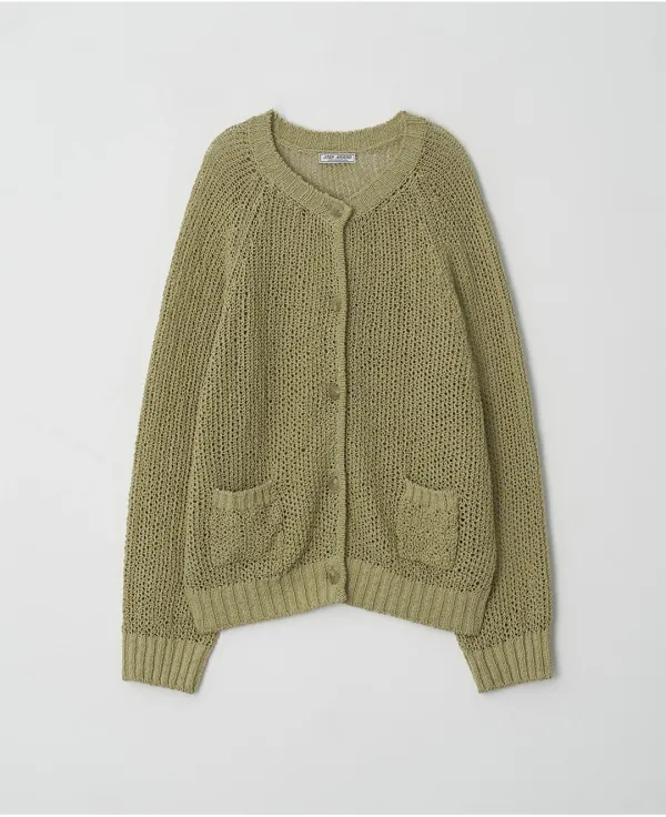 [2차] Net Cotton Cardigan_OLIVE