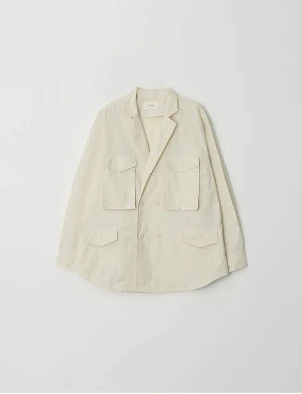 Patch Pocket Shirt Jacket(Cream)