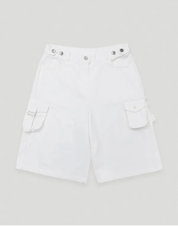 Loose bermuda pants - ivory
