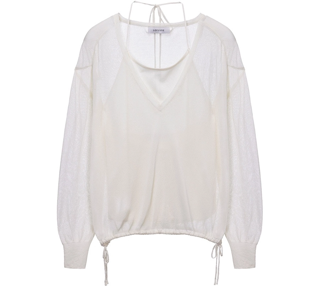 루에브르 [SET] Sheer V-neck Knit & Halter Knit SS6MP739_2color 상품 이미지 1