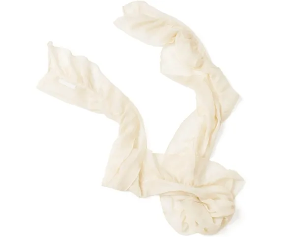 Sheer Wave Wrap Scarf [Light Beige]