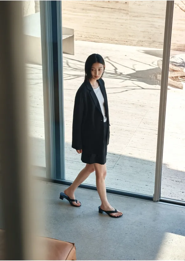 SI 라운지 소프트 블레이저 셋업_Black