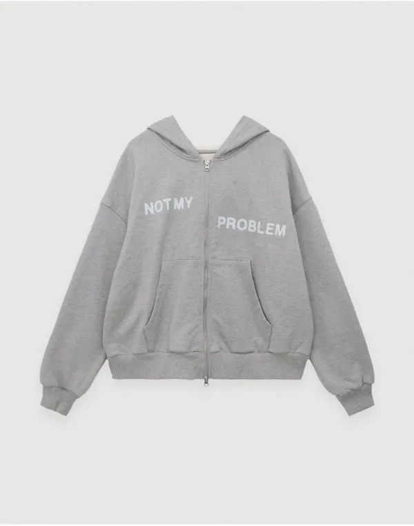 No problem hoodie jumper - grey