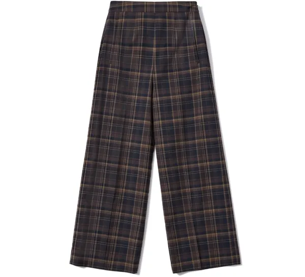 CLASSIC CHECK WIDE PANTS
