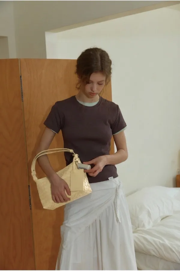 ANC WEAVING MESH MINI BAG_BUTTER
