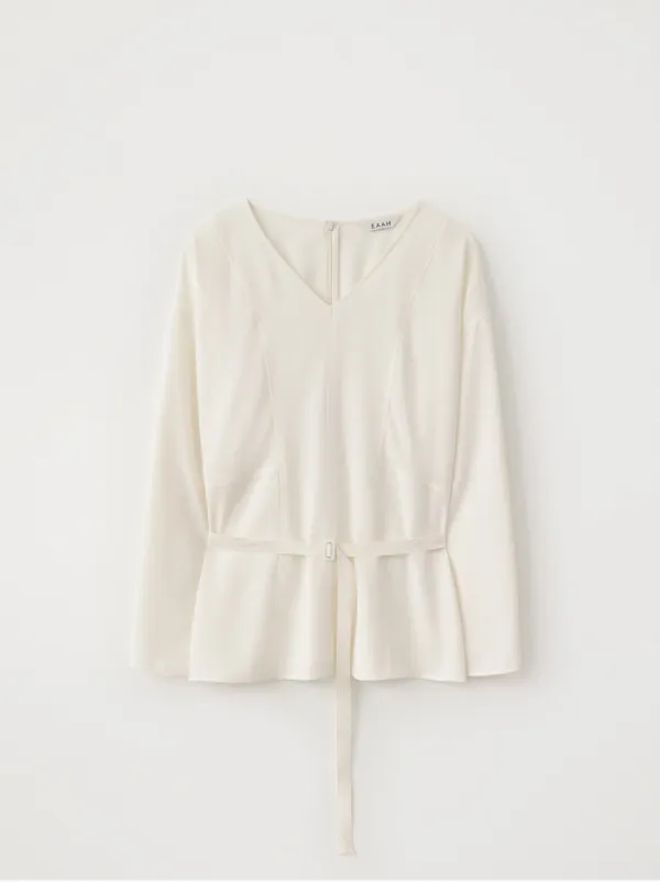 Rove Belted Blouse (Ivory)