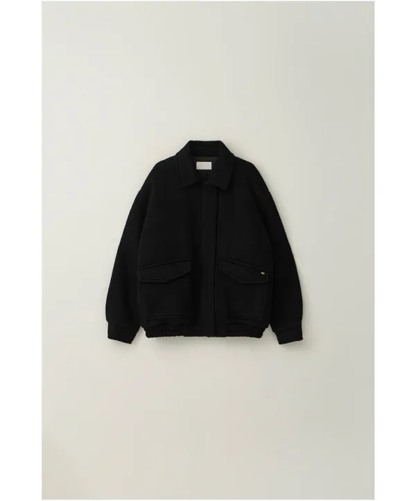 [니브] Over Fit Pocket Wool Blouson Jumper (Black)